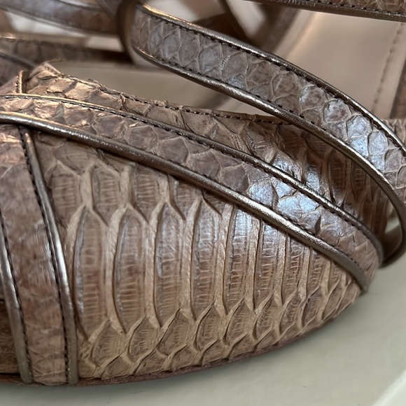 Coach Karolina taupe/nude pearlized snake skin sandal - Picture 5 of 8